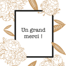 Merci élégant avec des fleurs dorées